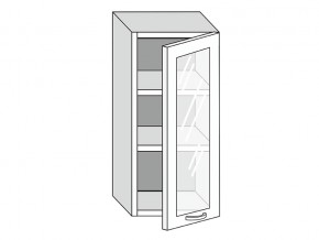 19.40.3 Шкаф настенный (h=913) на 400мм с 1-ой стекл. дверцей в Симе - sim.magazin-mebel74.ru | фото