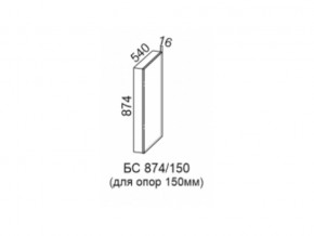 БС874/150 боковая стенка для стиральной машины в Симе - sim.magazin-mebel74.ru | фото