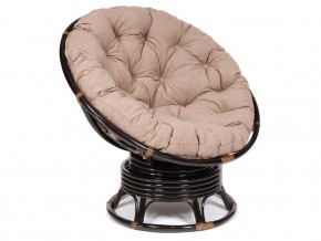 Кресло-качалка Papasan w 23/01 B с подушкой Antique brown, экошерсть Коричневый в Симе - sim.magazin-mebel74.ru | фото