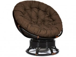 Кресло-качалка Papasan w 23/01 B с подушкой Antique brown, ткань Коричневый в Симе - sim.magazin-mebel74.ru | фото