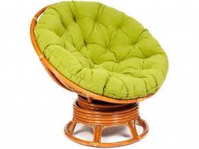 Кресло-качалка Papasan w 23/01 B с подушкой Cognac, флок Олива в Симе - sim.magazin-mebel74.ru | фото