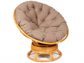 Кресло-качалка Papasan w 23/01 B с подушкой Honey, экошерсть Коричневый в Симе - sim.magazin-mebel74.ru | фото