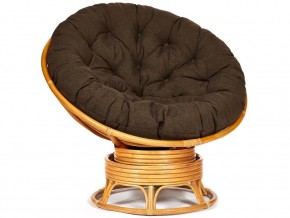 Кресло-качалка Papasan w 23/01 B с подушкой Honey, ткань Коричневый в Симе - sim.magazin-mebel74.ru | фото