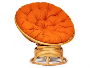 Кресло-качалка Papasan w 23/01 B с подушкой Honey, ткань Оранжевый в Симе - sim.magazin-mebel74.ru | фото