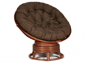 Кресло-качалка Papasan w 23/01 B с подушкой Pecan, ткань Коричневый в Симе - sim.magazin-mebel74.ru | фото