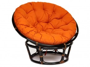 Кресло Papasan 23/01 W с подушкой Antique brown, ткань Оранжевый в Симе - sim.magazin-mebel74.ru | фото