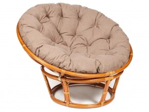 Кресло Papasan 23/01 W с подушкой Cognac, экошерсть Коричневый в Симе - sim.magazin-mebel74.ru | фото