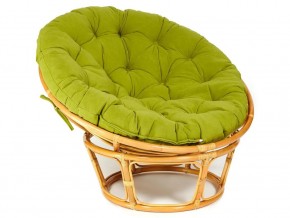 Кресло Papasan 23/01 W с подушкой Honey, флок Олива в Симе - sim.magazin-mebel74.ru | фото