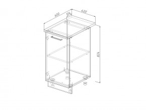 Н 40 Модуль нижний Без Столешницы МН 40 в Симе - sim.magazin-mebel74.ru | фото