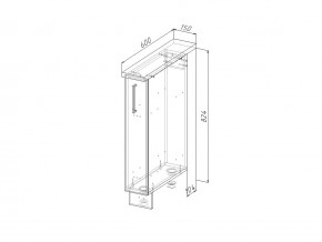 НМ 15 Модуль нижний 150 мм Без Столешницы в Симе - sim.magazin-mebel74.ru | фото