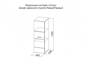 Шкаф навесной (глухой) Левый в Симе - sim.magazin-mebel74.ru | фото