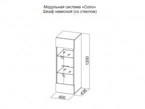 Шкаф навесной (со стеклом) в Симе - sim.magazin-mebel74.ru | фото