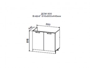 Шкаф нижний ДСМ800 под мойку в Симе - sim.magazin-mebel74.ru | фото